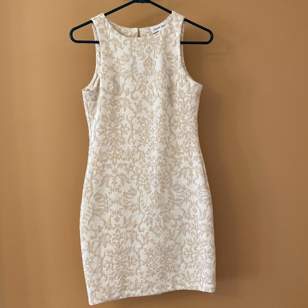 Cream patterned dress